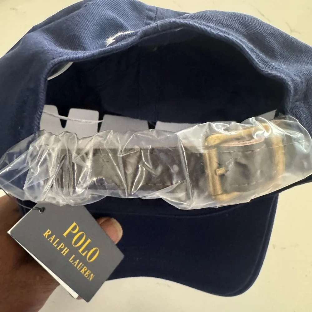 Polo Ralph Lauren Big Pony Core Replen Adjustable #3 Baseball Golf Hat Navy Rare - Picture 5 of 10